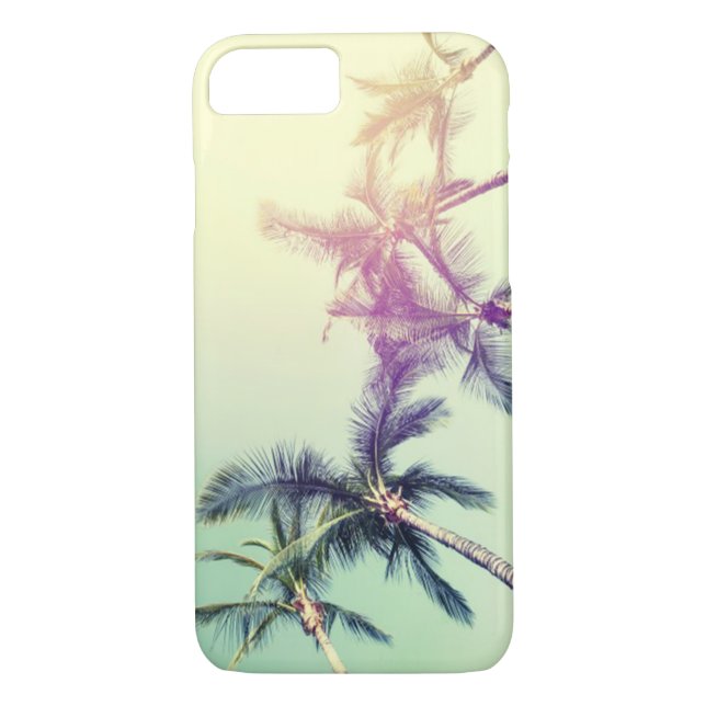 Coques Case-Mate iPhone Plage tropicale adorable, Palms (Dos)