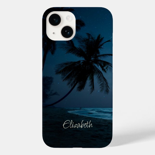 Coques Case-Mate iPhone Plage tropicale adorable, Palms (Verso)