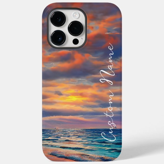 Coques Case-Mate iPhone Plage Tropicale Clear Ocean Sunset (Verso)