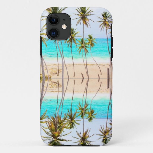 Coques Case-Mate iPhone Plage tropicale Palmiers océaniques avec réflexion (Dos)