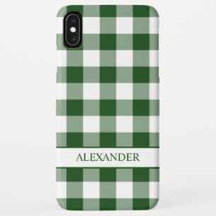 Case-Mate iPhone Case Plaid blanc vert beau de Buffalo votre nom