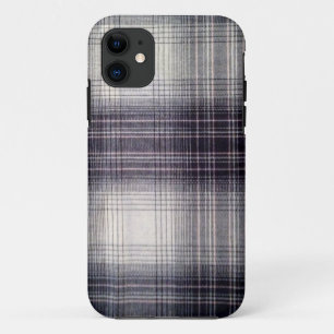 Coque iPhone 11 Plaid bleu