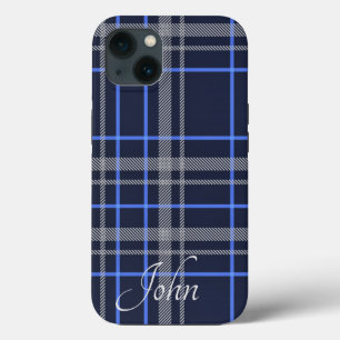 Case-Mate iPhone Case Plaid bleu élégant