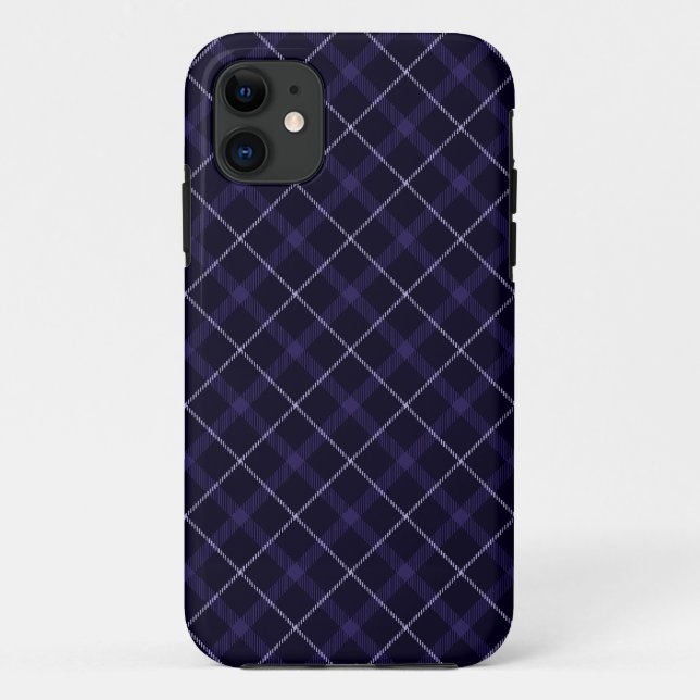Coques Case-Mate iPhone Plaid Bleu / Tartan (Dos)