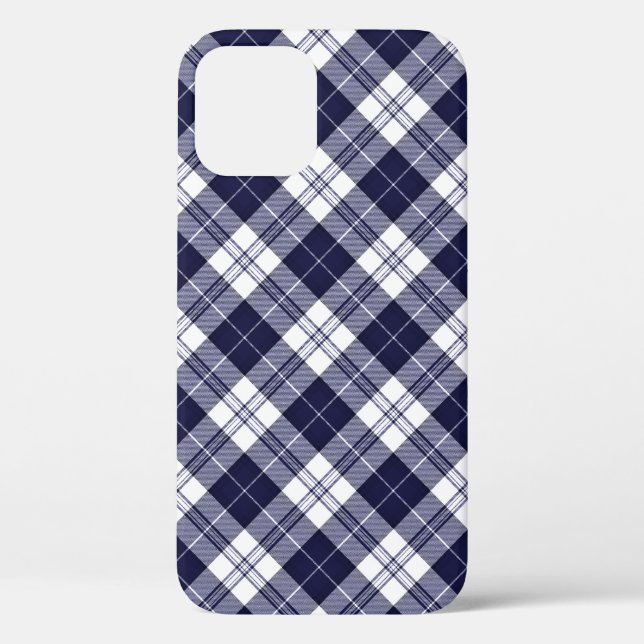 Coques Case-Mate iPhone Plaid bleu V2 (Verso)