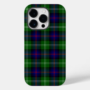 Coque Pour iPhone 14 Pro plaid bleu vert de tartan du sud