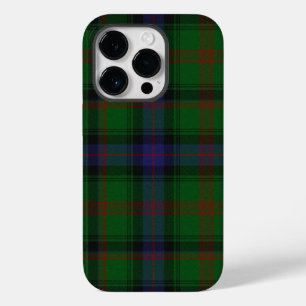 Coque Pour iPhone 14 Pro Plaid bleu vert tartan Park