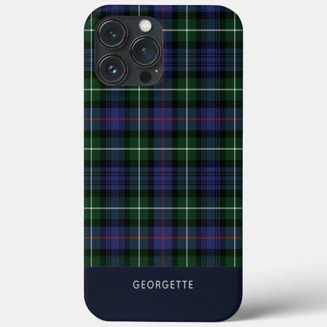 Coques Case-Mate iPhone Plaid Clan MacKenzie Purple Tartan Personnalisé (Verso)