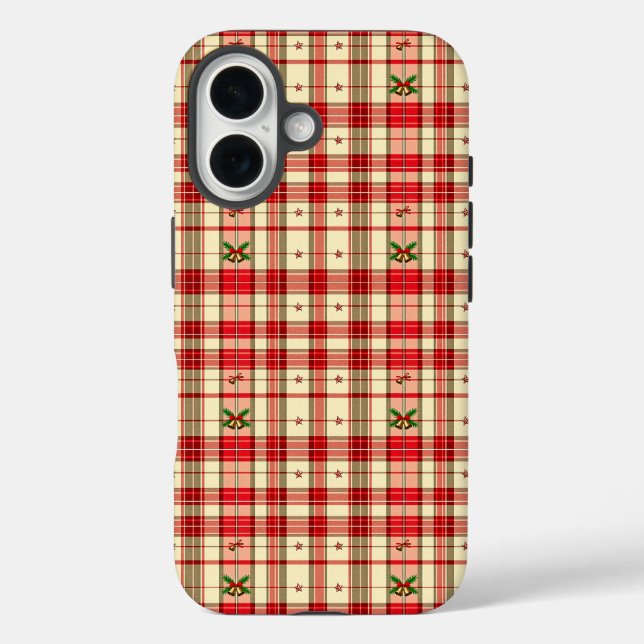 Coques Case-Mate iPhone Plaid de Noël Classique (Verso)