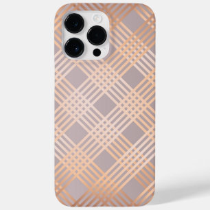 Coque Pour Pour iPhone 14 Pro Max Plaid de poches grises et métalliques