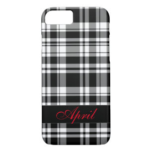 Case-Mate iPhone Case Plaid noir et blanc