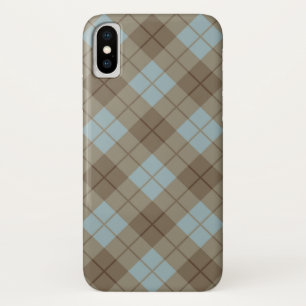 Case-Mate iPhone Case Plaid polarisé dans le bleu et le brun
