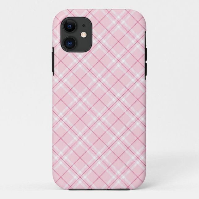 Coques Case-Mate iPhone Plaid rose-clair (Dos)
