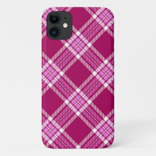 Case-Mate iPhone Case Plaid rose et blanc