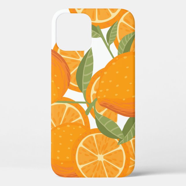 Coques Case-Mate iPhone Plaisir aux agrumes : Motif aux fruits orange (Verso)