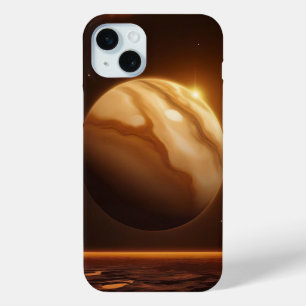 Coque iPhone 15 Mini Planète Dorée 🪐 Élégance Cosmique