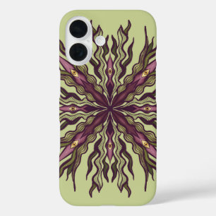 Coques iPhone 16 Plante à œil psychédélique - Mandala botanique sur