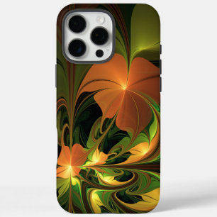 Coques iPhone 16 Pro Max Plante de fantasy abstraite vert rouille marron fr