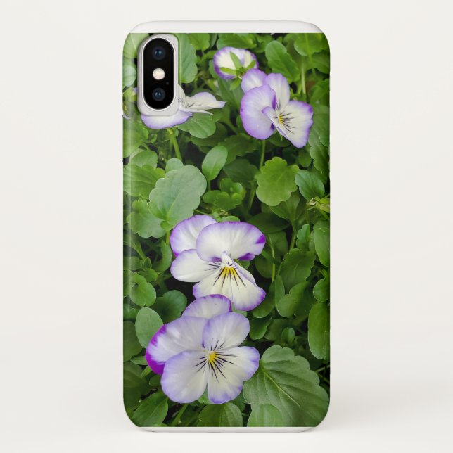 Coques Case-Mate iPhone plante de pansement violet et blanc (Dos)
