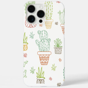 Coques iPhone 16 Pro Max Plantes en pot d'intérieur de cactus coloré