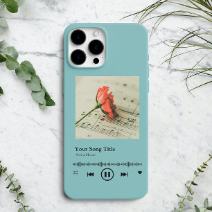 Coque Pour iPhone 15 Plaque de chanson du lecteur de musique personnali