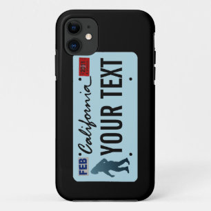 Coque iPhone 11 Plaque de licence California Sasquatch