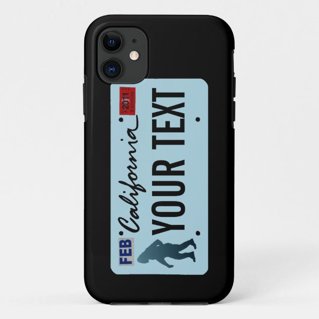 Coques Case-Mate iPhone Plaque de licence California Sasquatch (Dos)