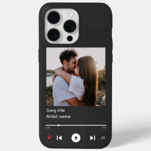 Coque iPhone 15 Pro Max Plaque de musique personnalisée Couverture de l'al