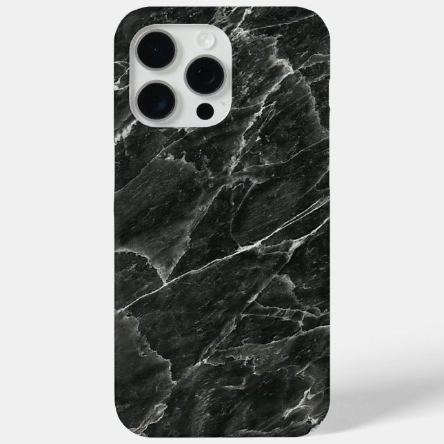 Coques Case-Mate iPhone Plaque en marbre noir (Verso)