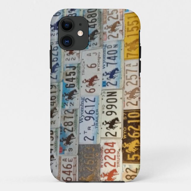 Coques Case-Mate iPhone Plaque minéralogique du Wyoming (Dos)