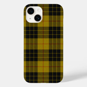 Coque Pour iPhone 14 Plaque noire jaune tartan MacLeod