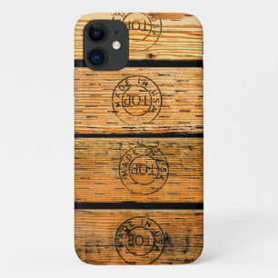 Case-Mate iPhone Case Plaques de bois estampillées avec "Fabriqué aux Et