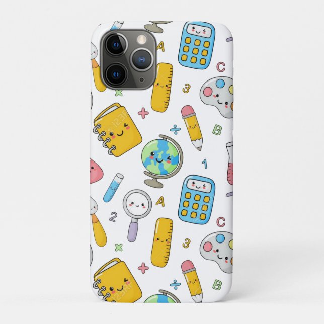 Coques Case-Mate iPhone Playful Learning – Cute Education Seamless Pattern (Dos)