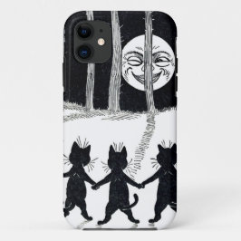 Coque iPhone 11 Pleine lune et chats, Louis Wain