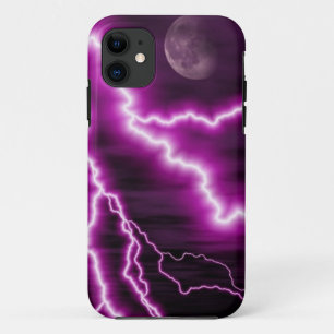 Case-Mate iPhone Case Pleine lune et foudre pourpre