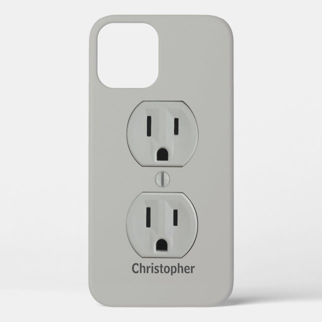 Coques Case-Mate iPhone Plug-in électrique amusant - Personnalisé (Verso)
