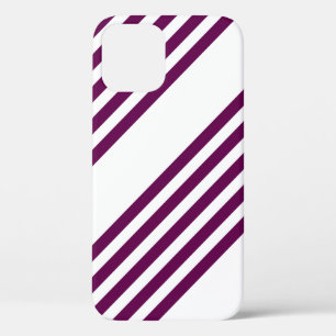 Case-Mate iPhone Case Plum et blanc cinq bandes motif