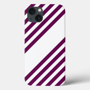 Case-Mate iPhone Case Plum et blanc cinq bandes motif