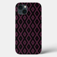 Plum et diamant noir motif Coque-Mate iPhone ca