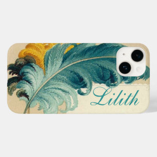 Coque Pour iPhone 14 Plume d'autruche vintage