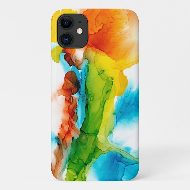 Coques Case-Mate iPhone Plume primaire - aquarelles (Dos)