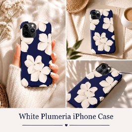 Case-Mate iPhone Case Plumeria blanc