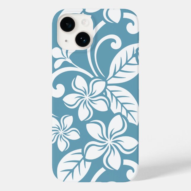 COQUES Case-Mate iPhone PLUMÉRIE DE L'ÎLE (BLEU D'ESCLAT) (Verso)