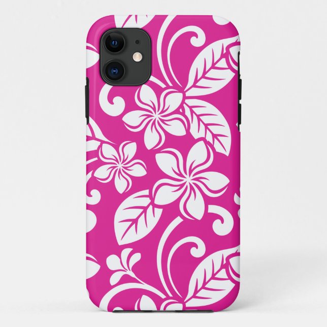 COQUES Case-Mate iPhone PLUMÉRIE DE L'ÎLE (ROSE CHAUD) (Dos)