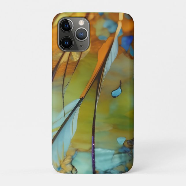 Coques Case-Mate iPhone Plumes Abstrait AI Art (Dos)