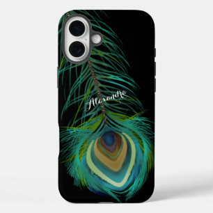 Coques iPhone 16 Plus Plumes de paon personnalisées