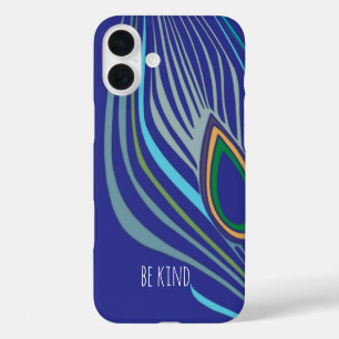Coques iPhone 16 Plus Plumes Peacock moderne Personnalisé Damask iPhone