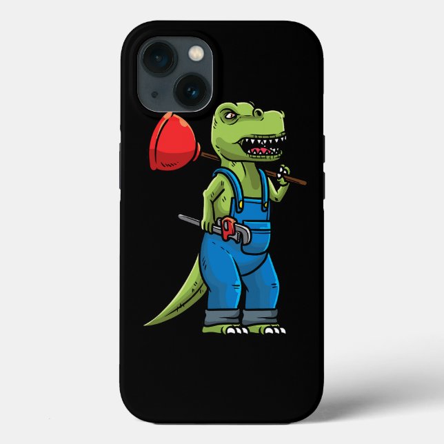 Coques Case-Mate iPhone Plumeur de dinosaure de plomberie (Verso)