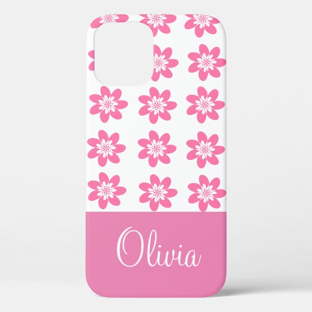 Coques Case-Mate iPhone Plutôt rose Floral Personnalisé Coque-Mate iPhone (Verso)