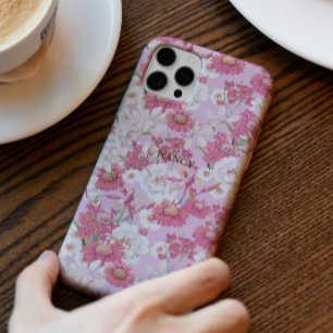 Coques iPhone 16 Pro Plutôt Vintage Botanique Floral Purple Rose Person
